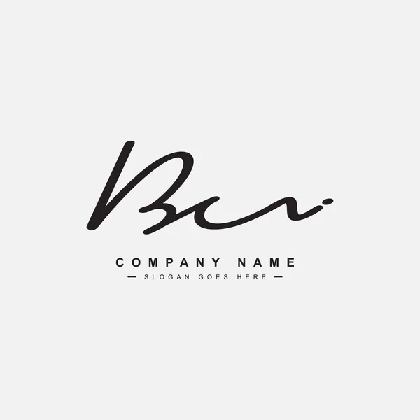 Initial Letter Logo Hand Drawn Signature Logo — Stock Vector