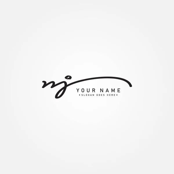 Oorspronkelijke Brief Logo Handgeschreven Handtekening Logo — Stockvector