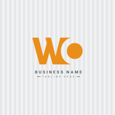 İlk Mektup WO Logosu - Basit İş Logosu