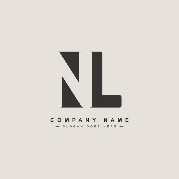 Initial Letter Logo Simple Business Logo Alphabet — Stock Vector