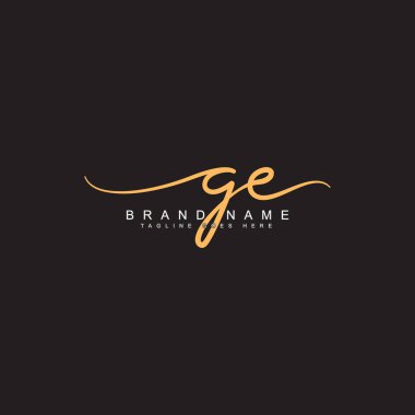 Başlangıç Harfi GE Logosu - El Yazısı Logosu