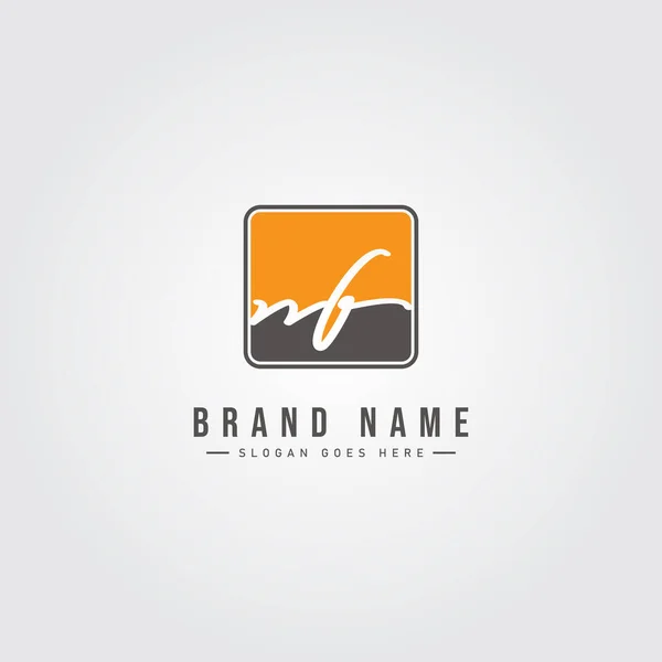 Logotipo Inicial Letra Assinatura Manuscrita Mínima — Vetor de Stock