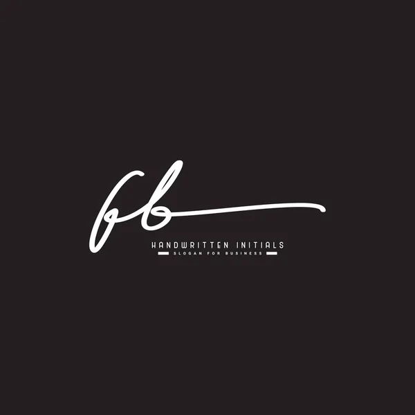 Anfangsbuchstabe Logo Handgeschriebenes Signature Style Logo — Stockvektor