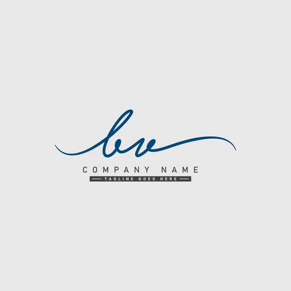 Initial Letter Logo Hand Drawn Signature Logo — Stock Vector