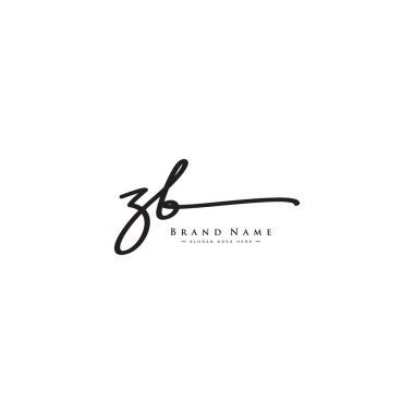 İlk Harf ZB Logosu - El Yazısı İmza Logosu