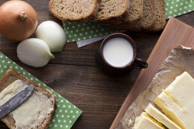 Öğle yemeği de köyün - Mook, ekmek, tereyağı