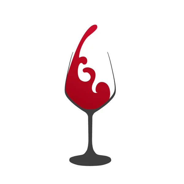 Wein im Glasvektor Illustration — Stockvektor