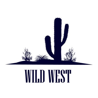Vahşi Batı siluet vektör