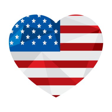 Kalp şeklinde bayrak vektör