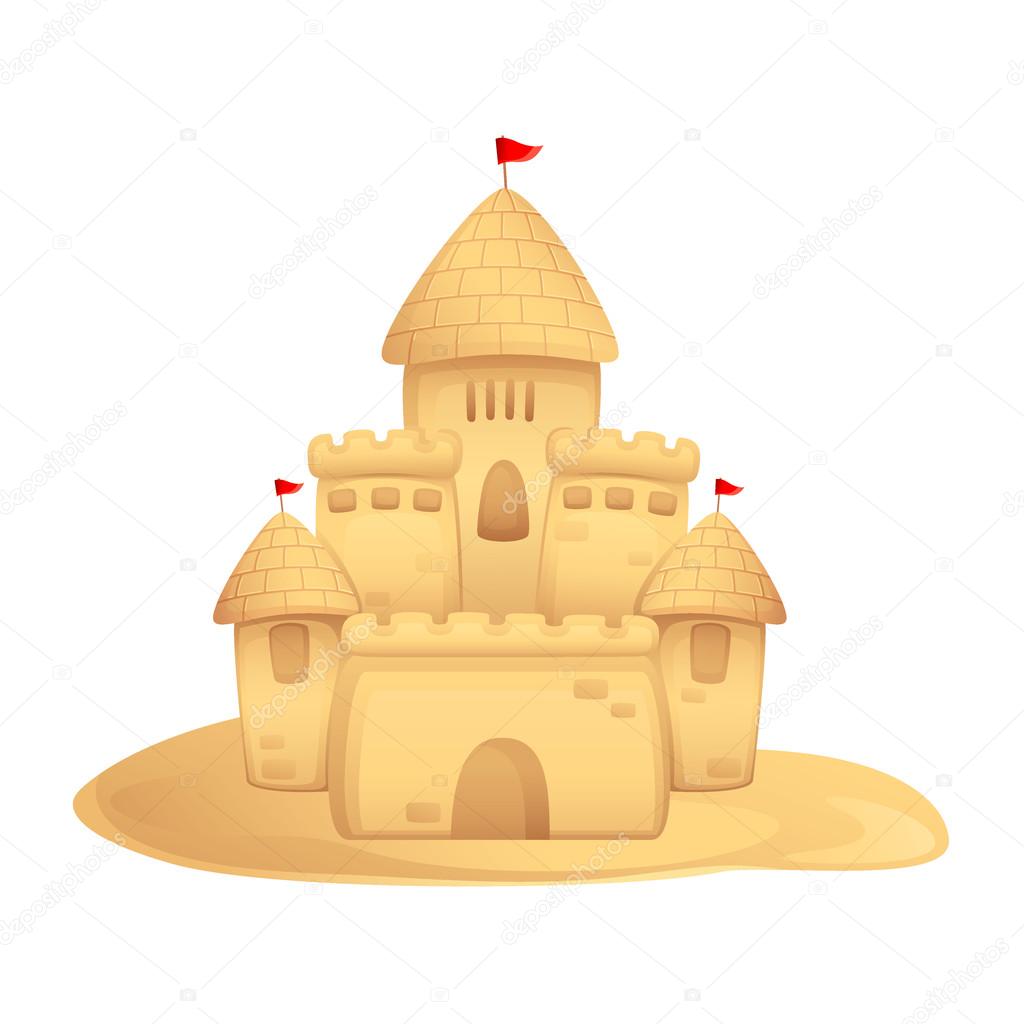 Illustration Vectorielle Chateau De Sable Image Vectorielle Par Caps Lock C Illustration