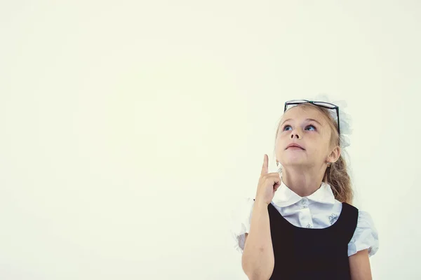 Schoolgirl get an idea — Stock Photo, Image