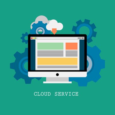 Cloud service vector illustration