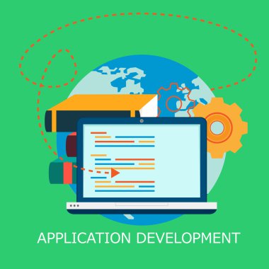 Uygulama geliştirme vektör çizim