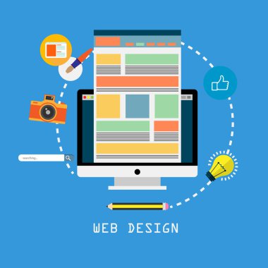 Web tasarım konsepti vektör çizim