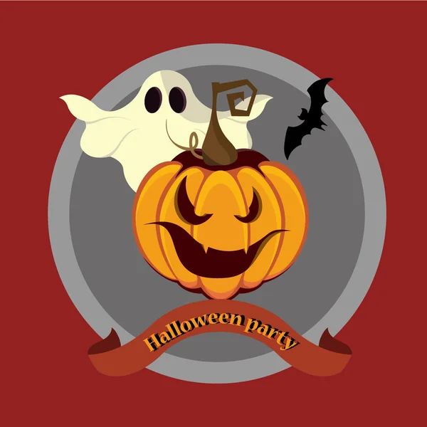 Logo de Halloween. Invitación a Halloween. Ilustración vectorial — Vector de stock