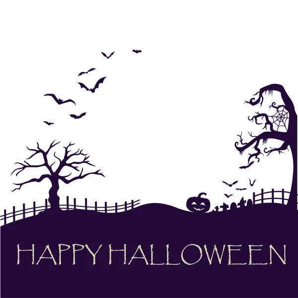 Feliz Halloween tarjeta vector ilustración — Vector de stock