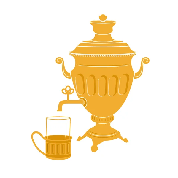 Samovar vector illustration — Stock Vector