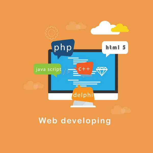 Web gelişmekte olan vektör çizim