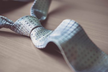 Vintage gri kravat yakın çekim