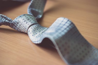 Vintage gri kravat yakın çekim