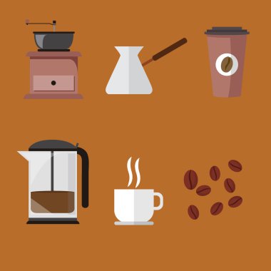 kahve konsepti vektör illüstrasyonu