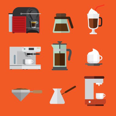 kahve konsepti vektör illüstrasyonu