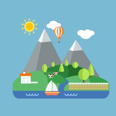 seyahat konsepti vektör çizimi