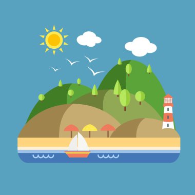 seyahat konsepti vektör çizimi