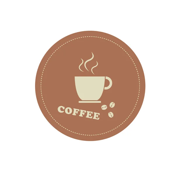 Coffee logo with beans vector illustration — Stock Vector