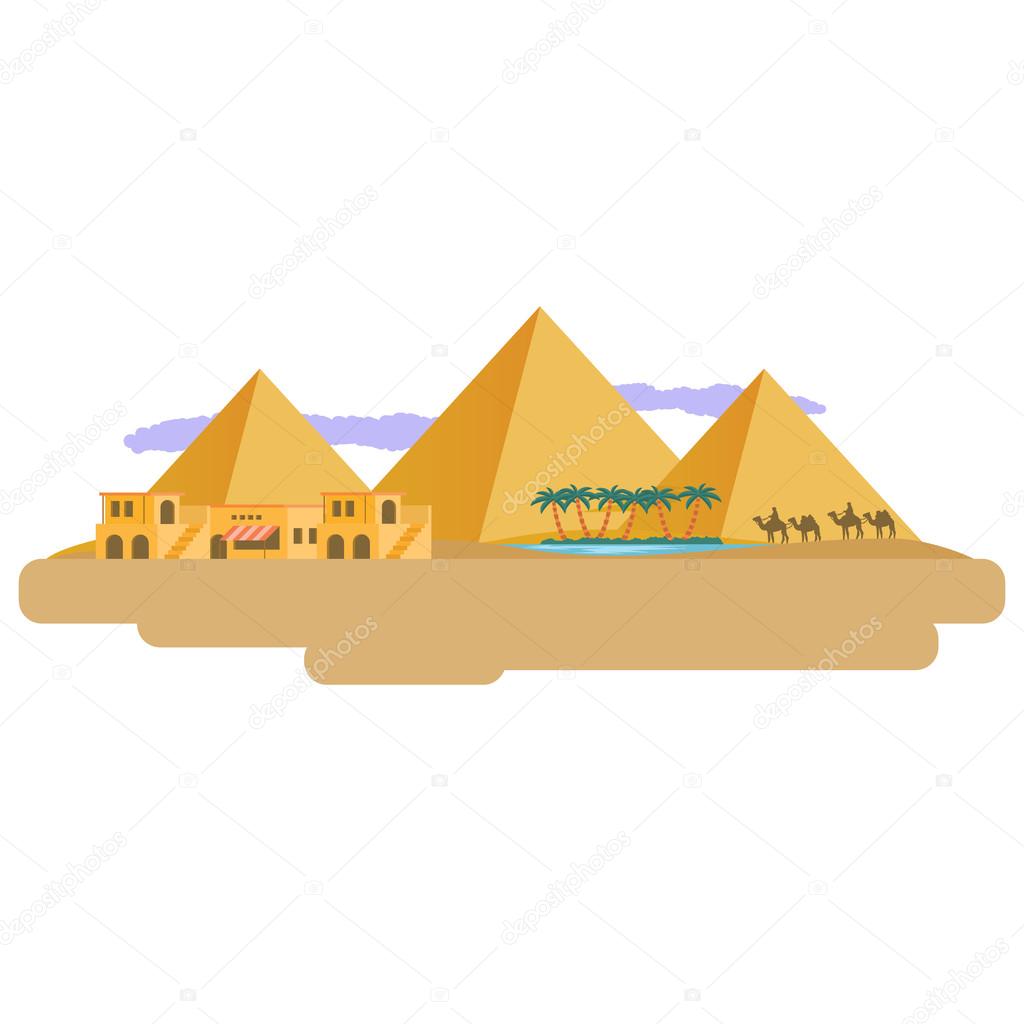 Eqypt pyramids vector illustration