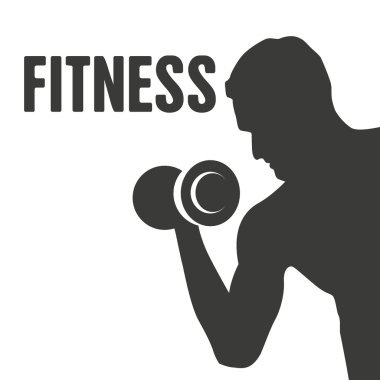 Fitness logosunu görmeniz gerekir. Erkekler illüstrasyon vektör