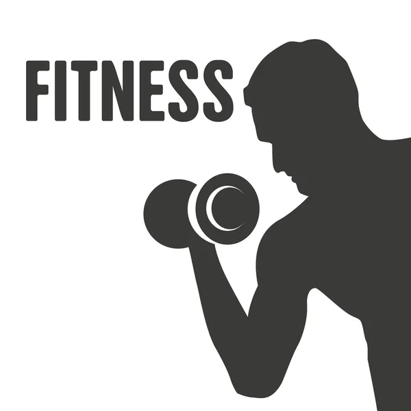 Логотип фитнес. Мужская векторная иллюстрация — стоковый вектор