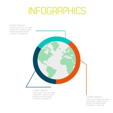 Dünya Infographic vektör çizim