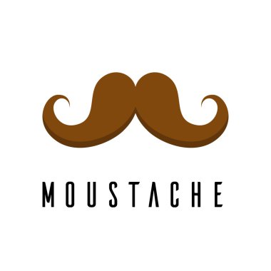 Kahverengi bıyık vektör çizim