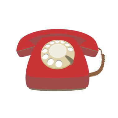 Retro telefon vektör illüstrasyonu