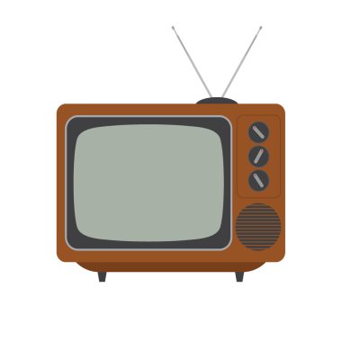 Kahverengi izole tv vektör çizim