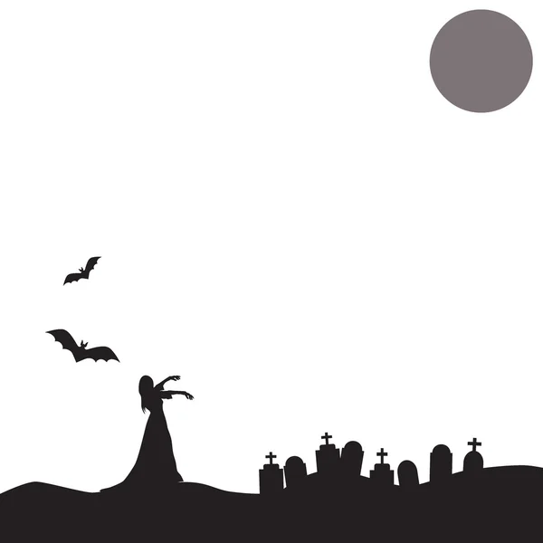 Felice Halloween scheda vettoriale illustrazione — Vettoriale Stock