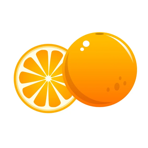 Illustration vectorielle orange fraîche — Image vectorielle