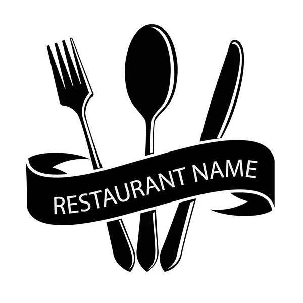 Restaurante logo decoración vector ilustración — Archivo Imágenes Vectoriales