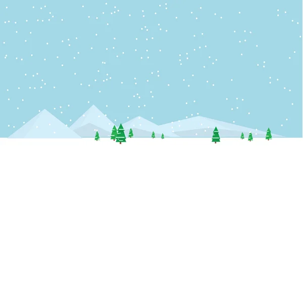 Winter field vector illustration — Stock Vector