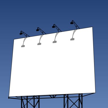 Gerçekçi 3d billboard illüstrasyon vektör