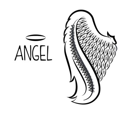 Melek kavramı vektör çizim