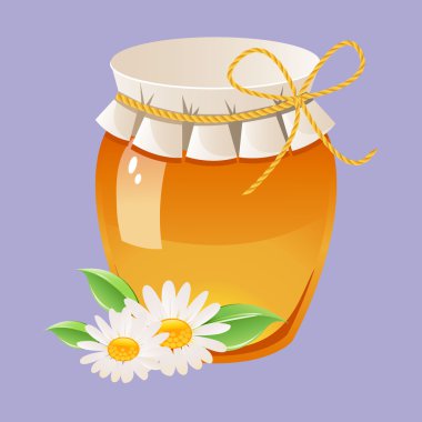 Tatlım kavanoz tatlı bal vektör çizim ile