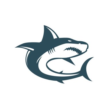 İzole köpekbalığı vektör çizim