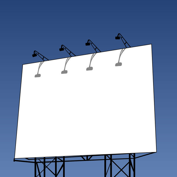 Realistic 3d billboard vector illustration