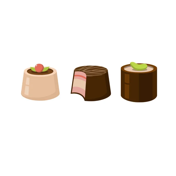 Векторная иллюстрация шоколадных конфет — стоковый вектор