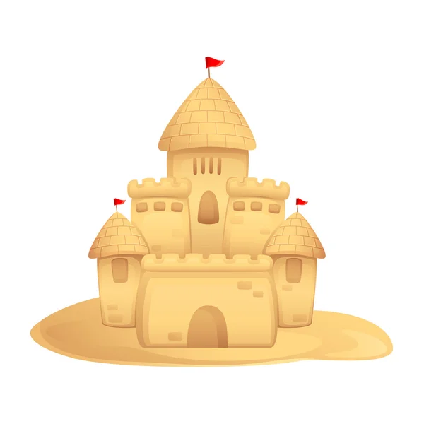 Sand castle vector illustration — Stock Vector