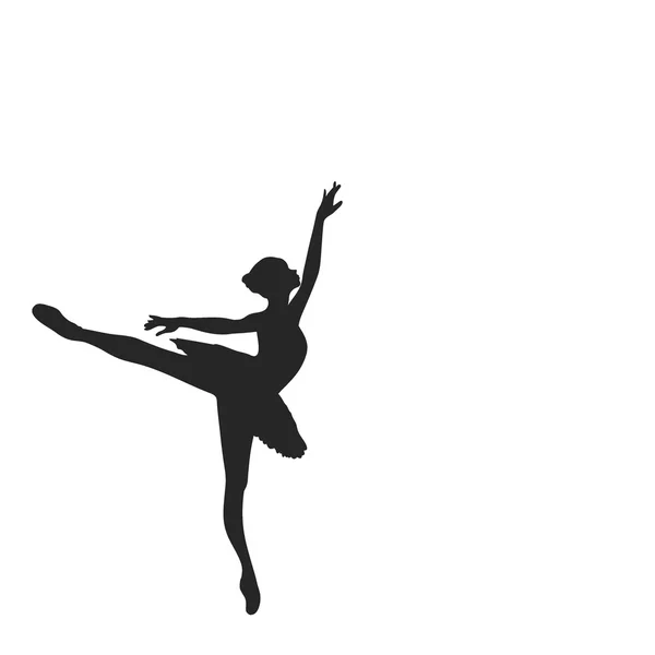 Ballerina Silhouette Vektor Illustration — Stockvektor