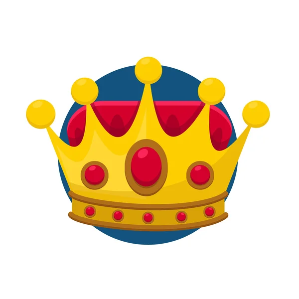 King's crown elszigetelt vektoros illusztráció — Stock Vector