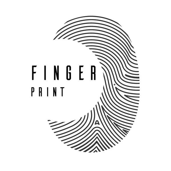 Fingerprint vector illustration — Stock Vector